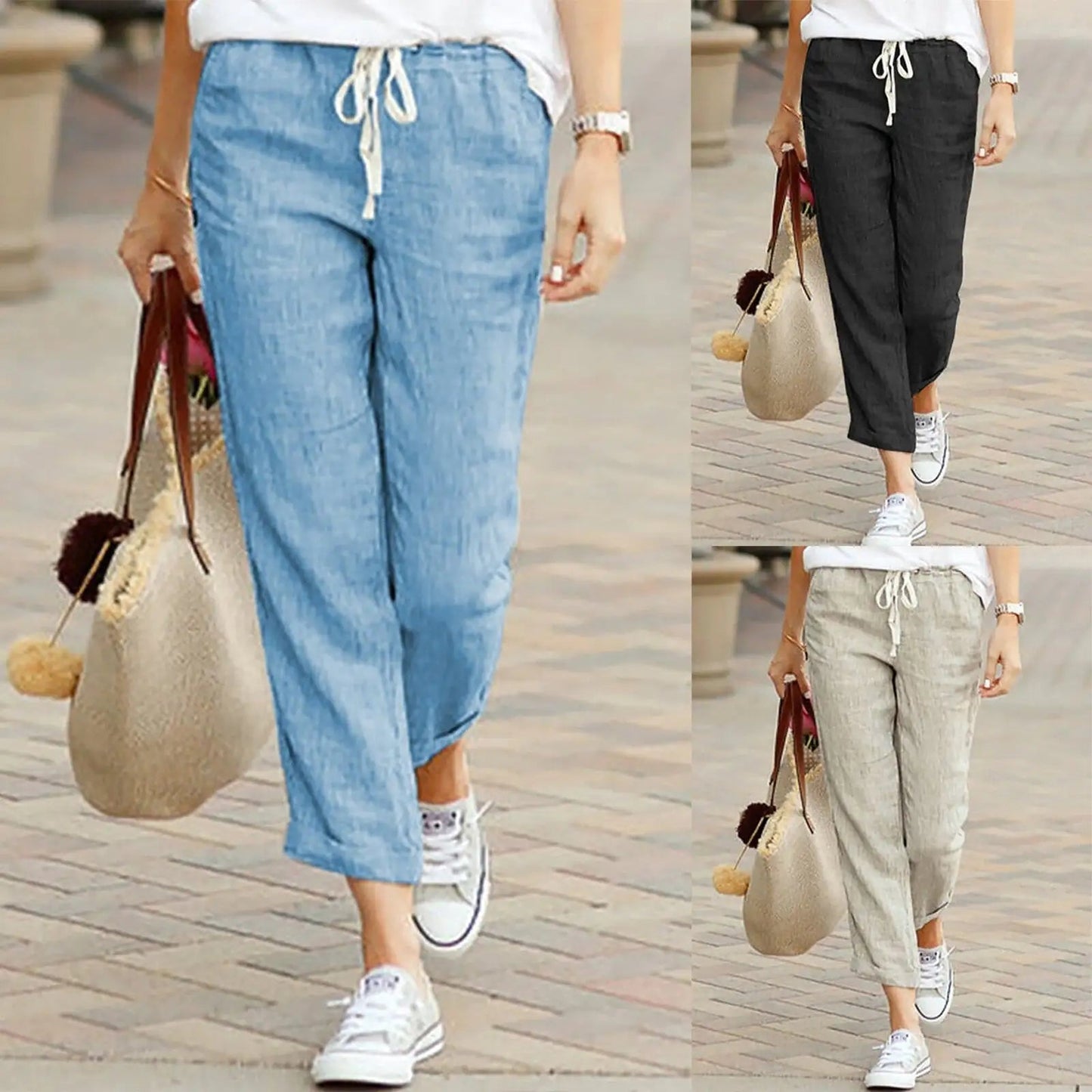 Drawstring Elastic Waist Pants - Eternal flavors