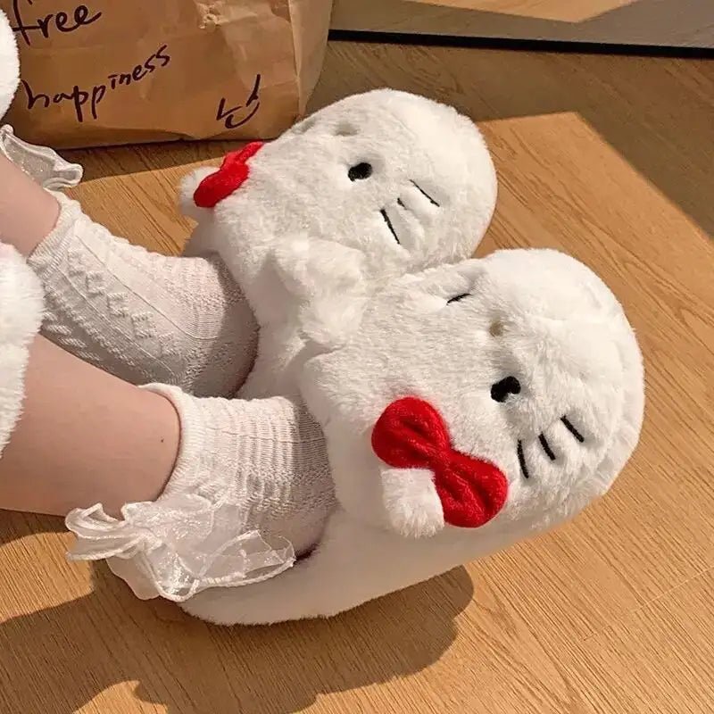 Kitty Kawaii Fluffy Fuzzy House Shoe Slippers - Eternal flavors