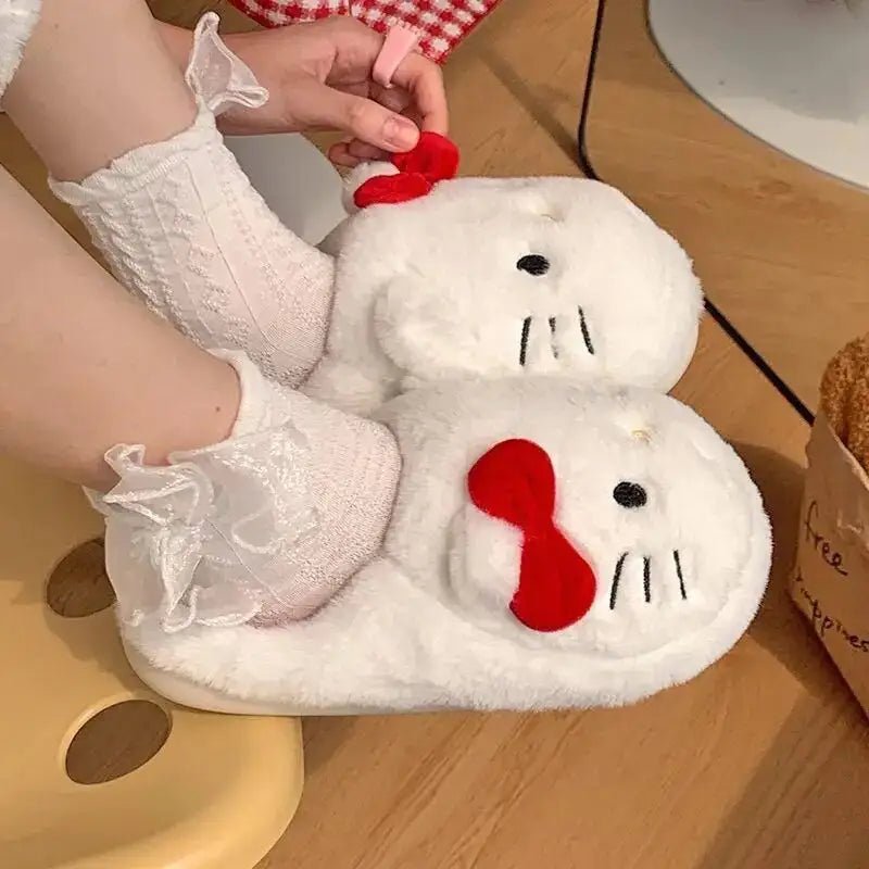 Kitty Kawaii Fluffy Fuzzy House Shoe Slippers - Eternal flavors