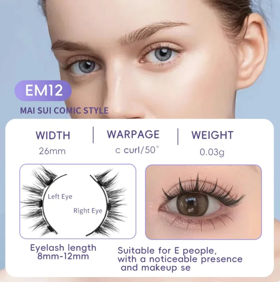 Natural Magnetic Suction False Eyelashes - Super Soft Mink Hair - Eternal flavors