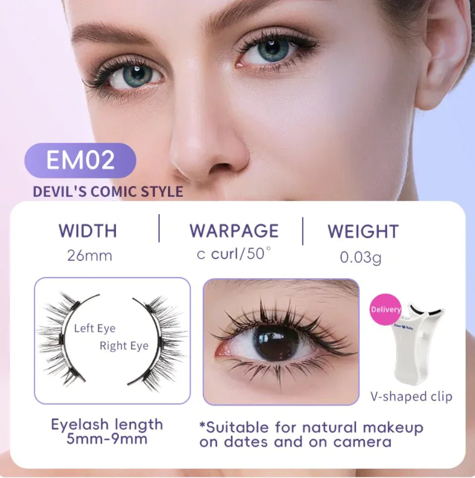 Natural Magnetic Suction False Eyelashes - Super Soft Mink Hair - Eternal flavors